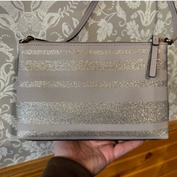 Kate Spade Haven Lane Ramey Lilac Glitter Crossbody $149 Retail EUC - Picture 3 of 14